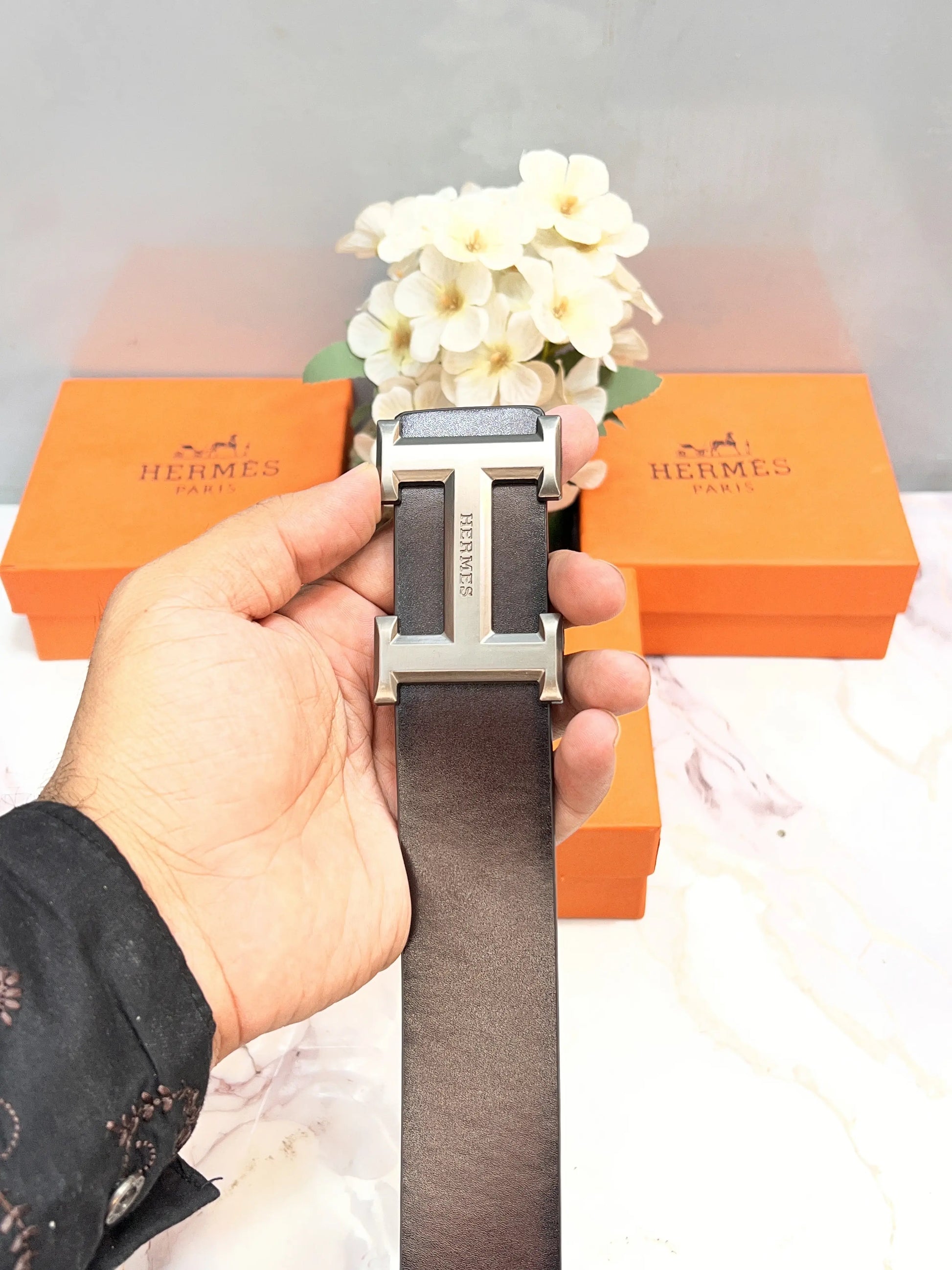 HERMES PREMIUM QUALITY IMPORTED LEATHER BELT WITH OG BOX