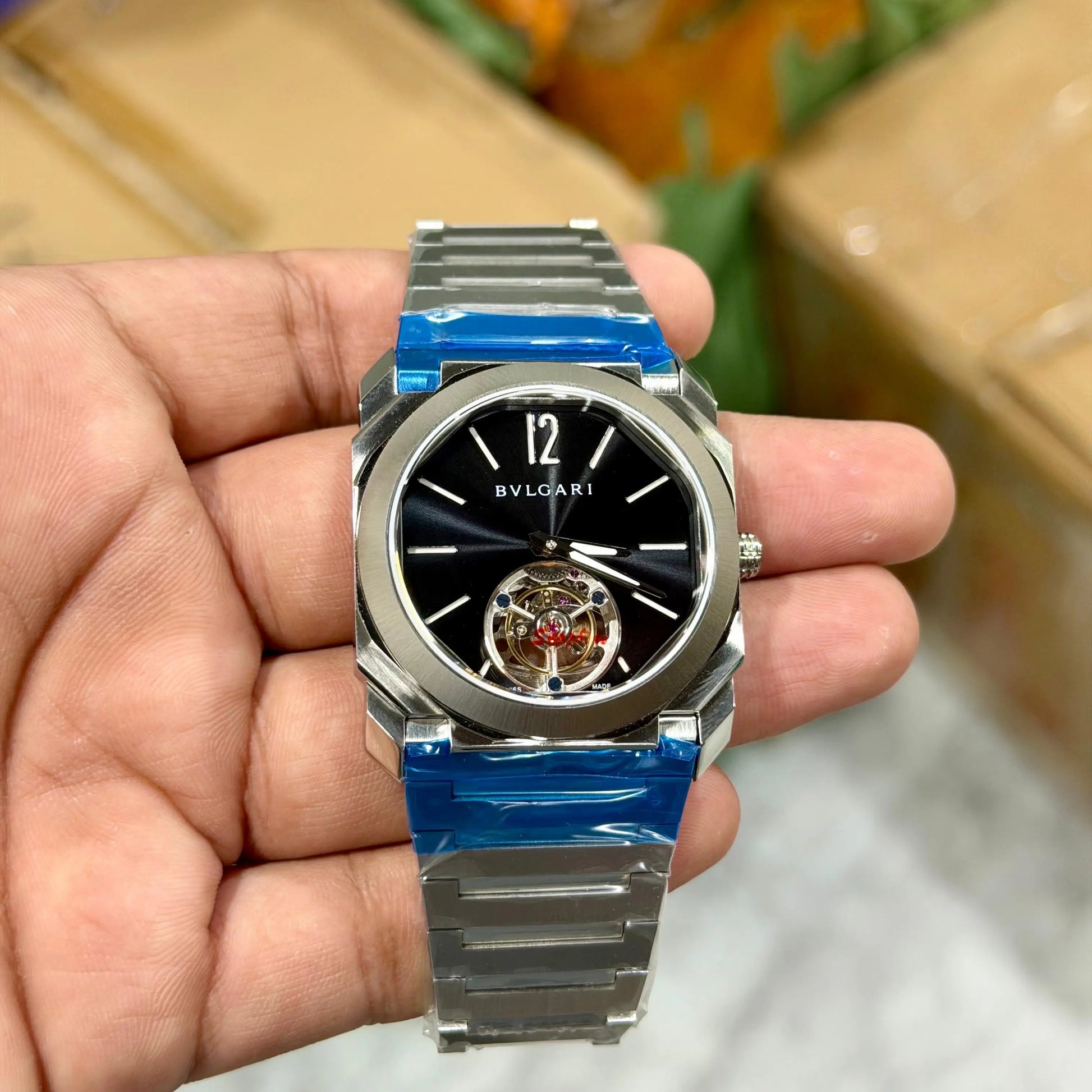 Bvlgari Octa Finissimo Tourbillon Silver Black