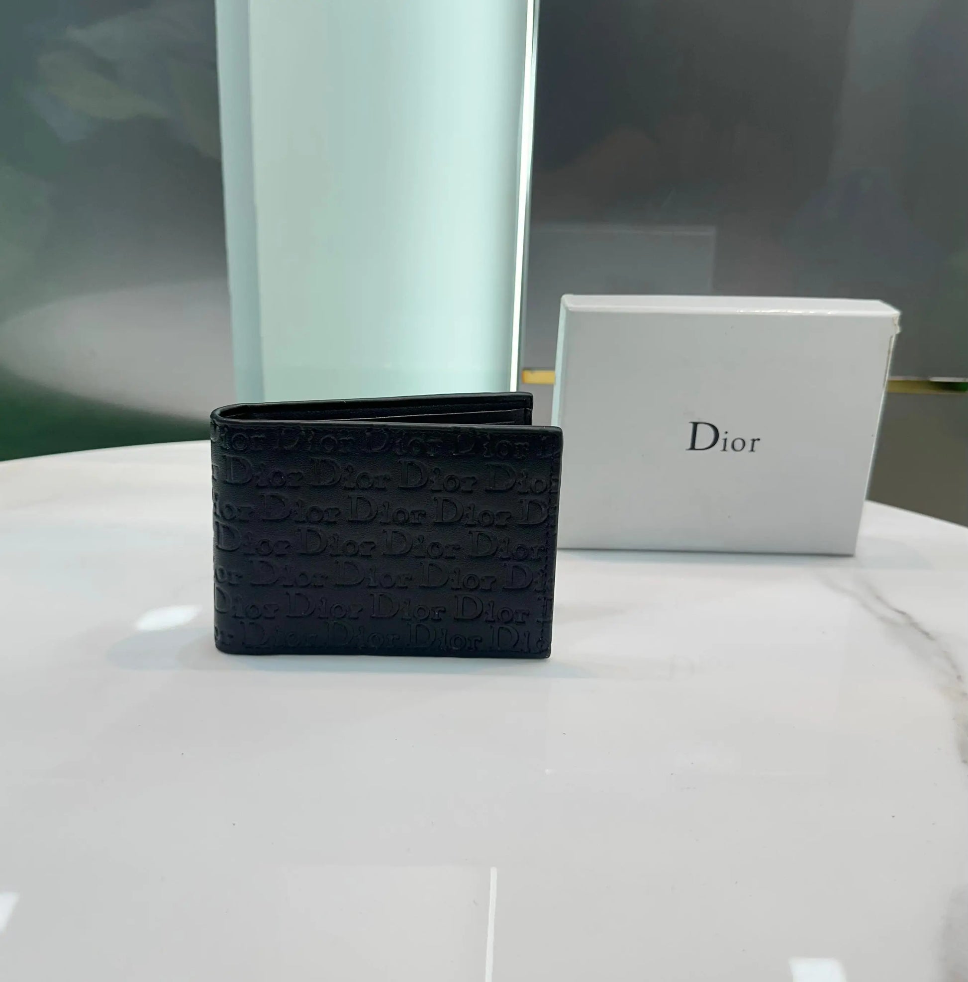 Dio r Black Monogram Premium Wallet