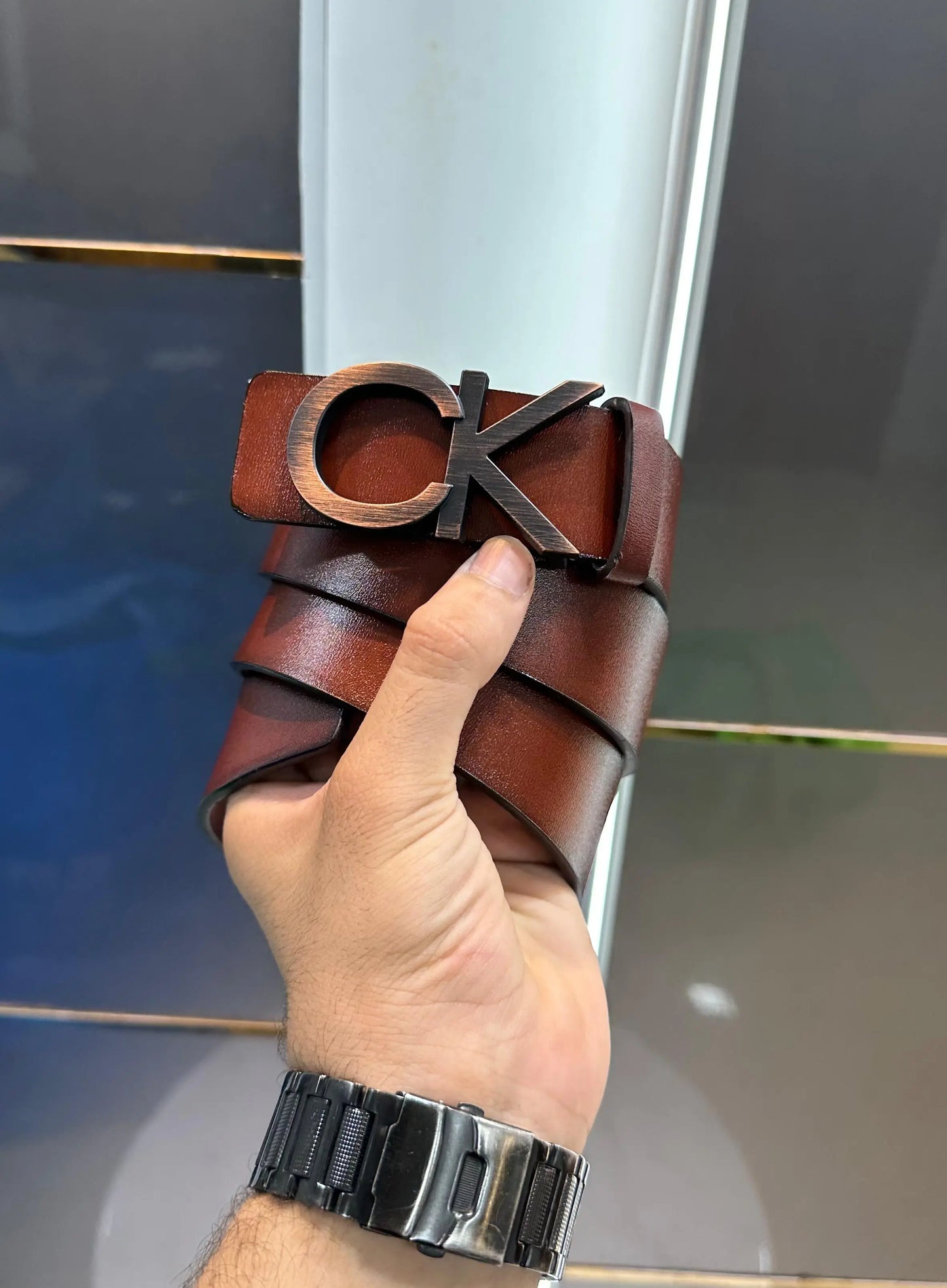 Calvin Klei n Bronze Brown Premium Imported Belt