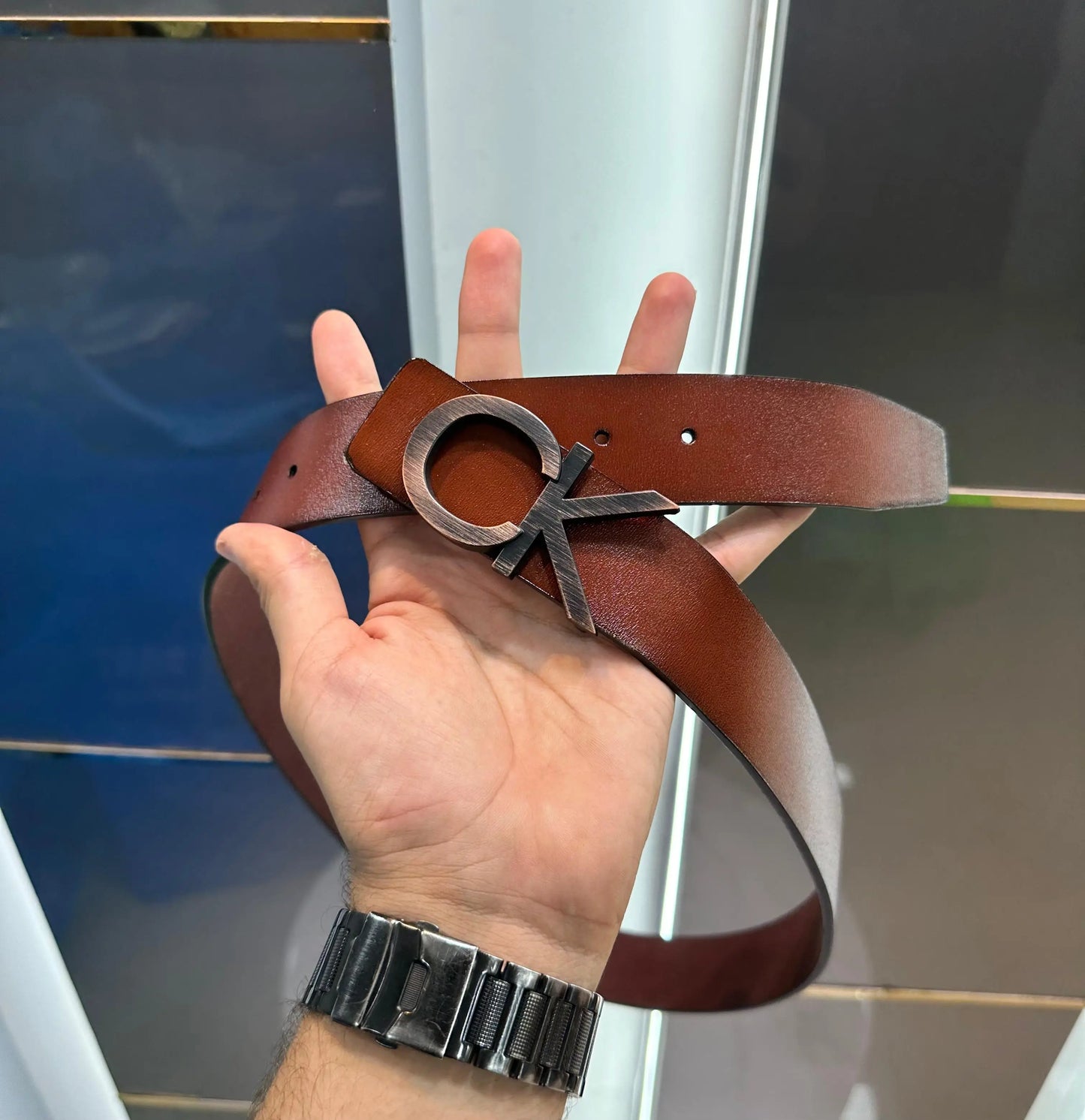 Calvin Klei n Bronze Brown Premium Imported Belt