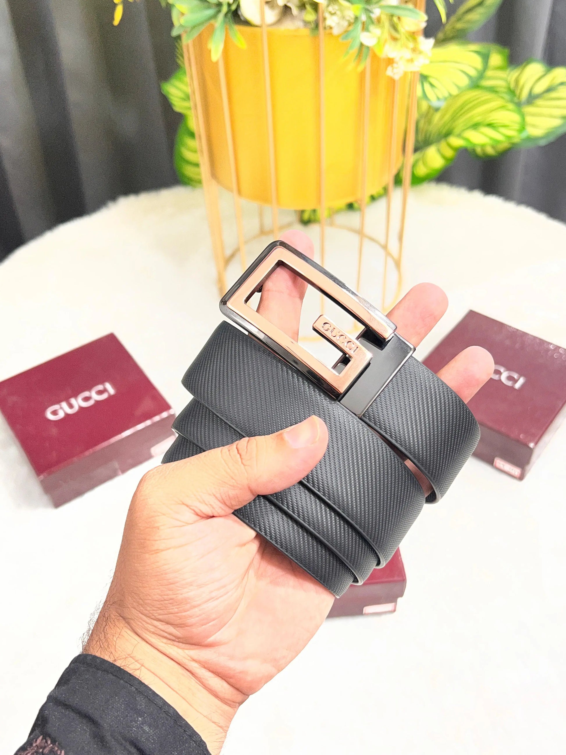 GG GUCCI PREMIUM QUALITY REVERSEABLE BELT WITH OG BOX GG-226