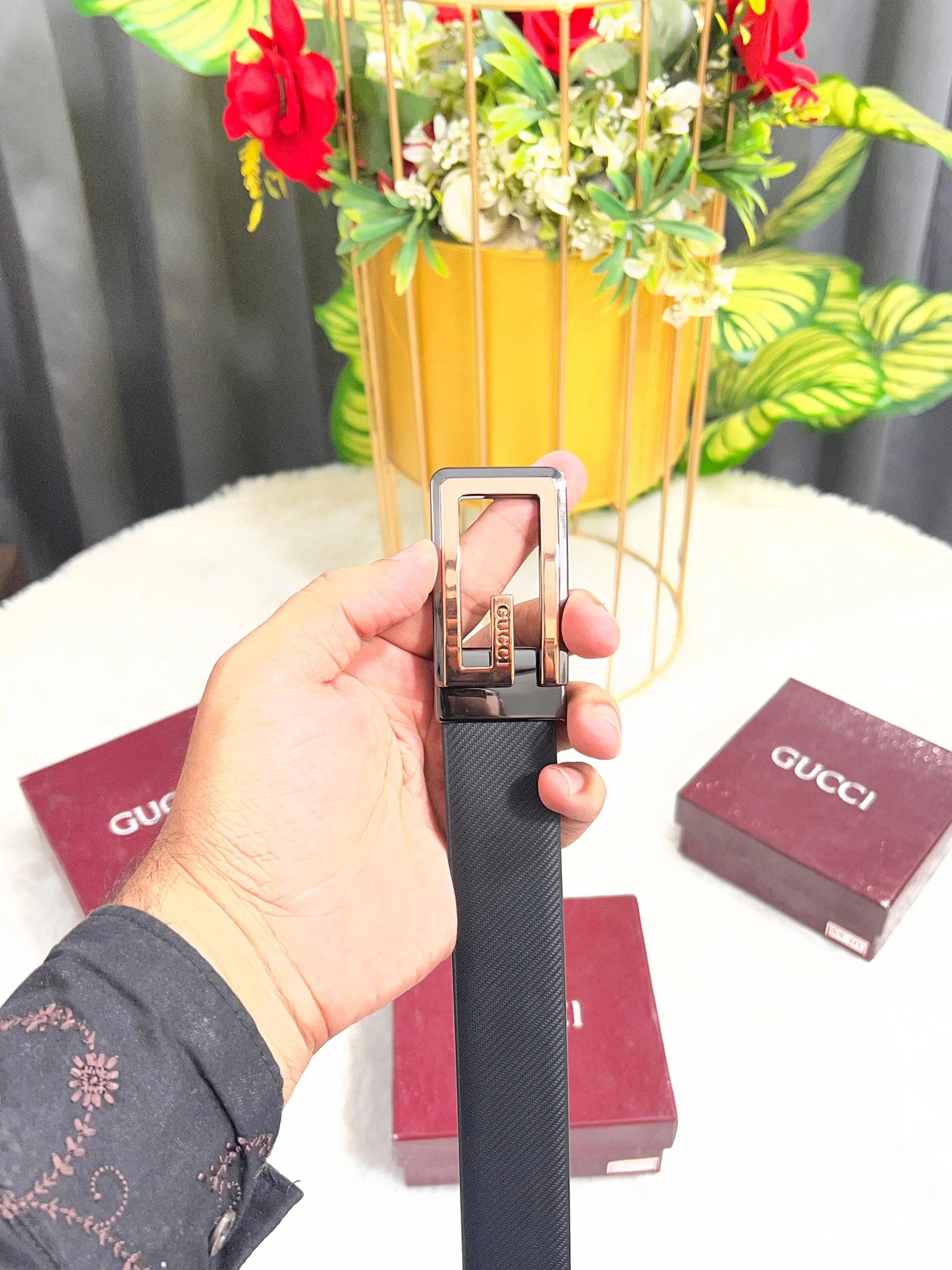 GG GUCCI PREMIUM QUALITY REVERSEABLE BELT WITH OG BOX GG-226