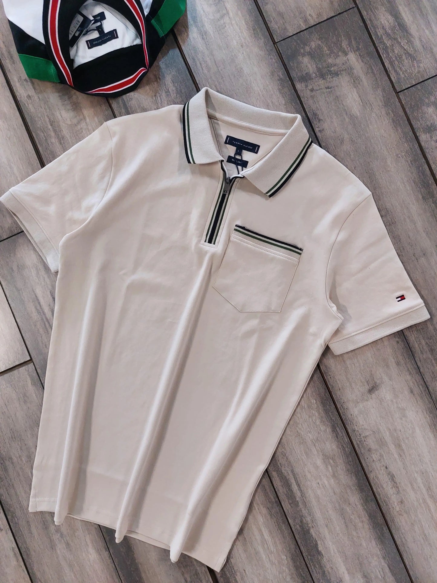 Tommy Hilfiger Beige Premium Polo T-shirt