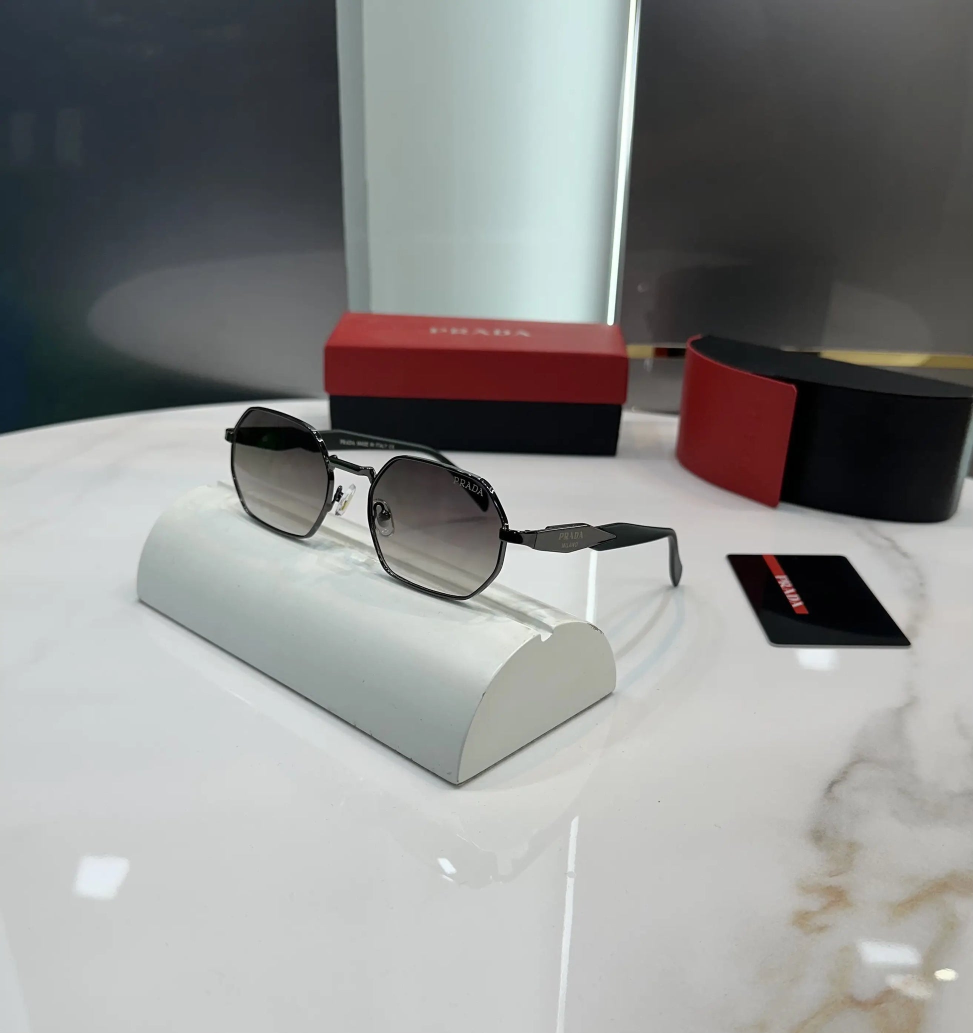 Prada Gunmetal Green Premium Shades 187
