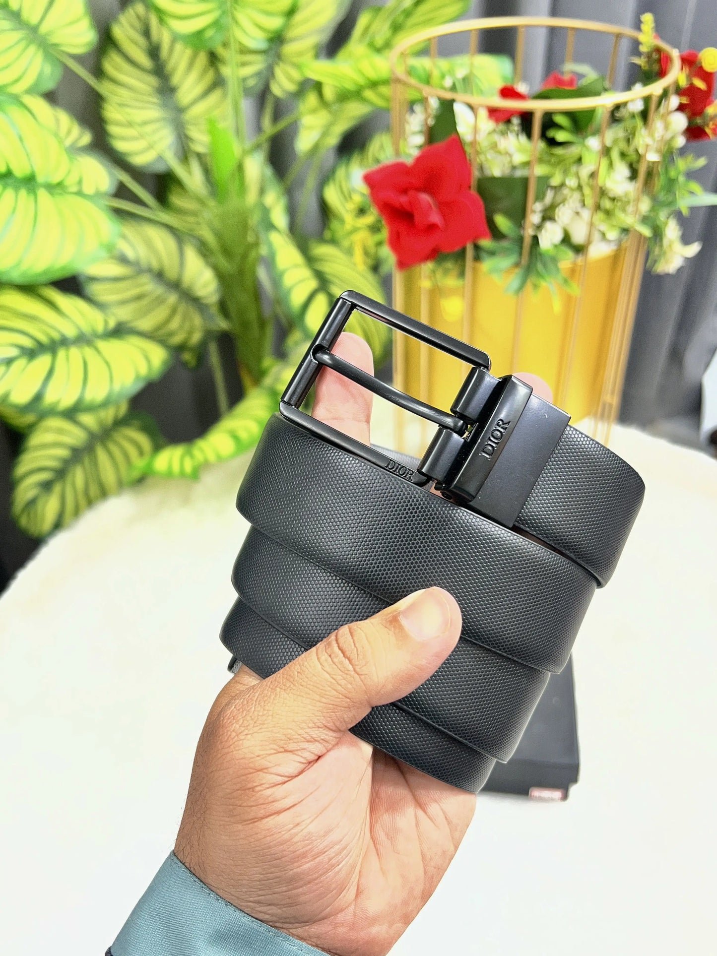 DIOR PREMIUM QUALITY REVERSEABLE BELT WITH OG BOX DR-101