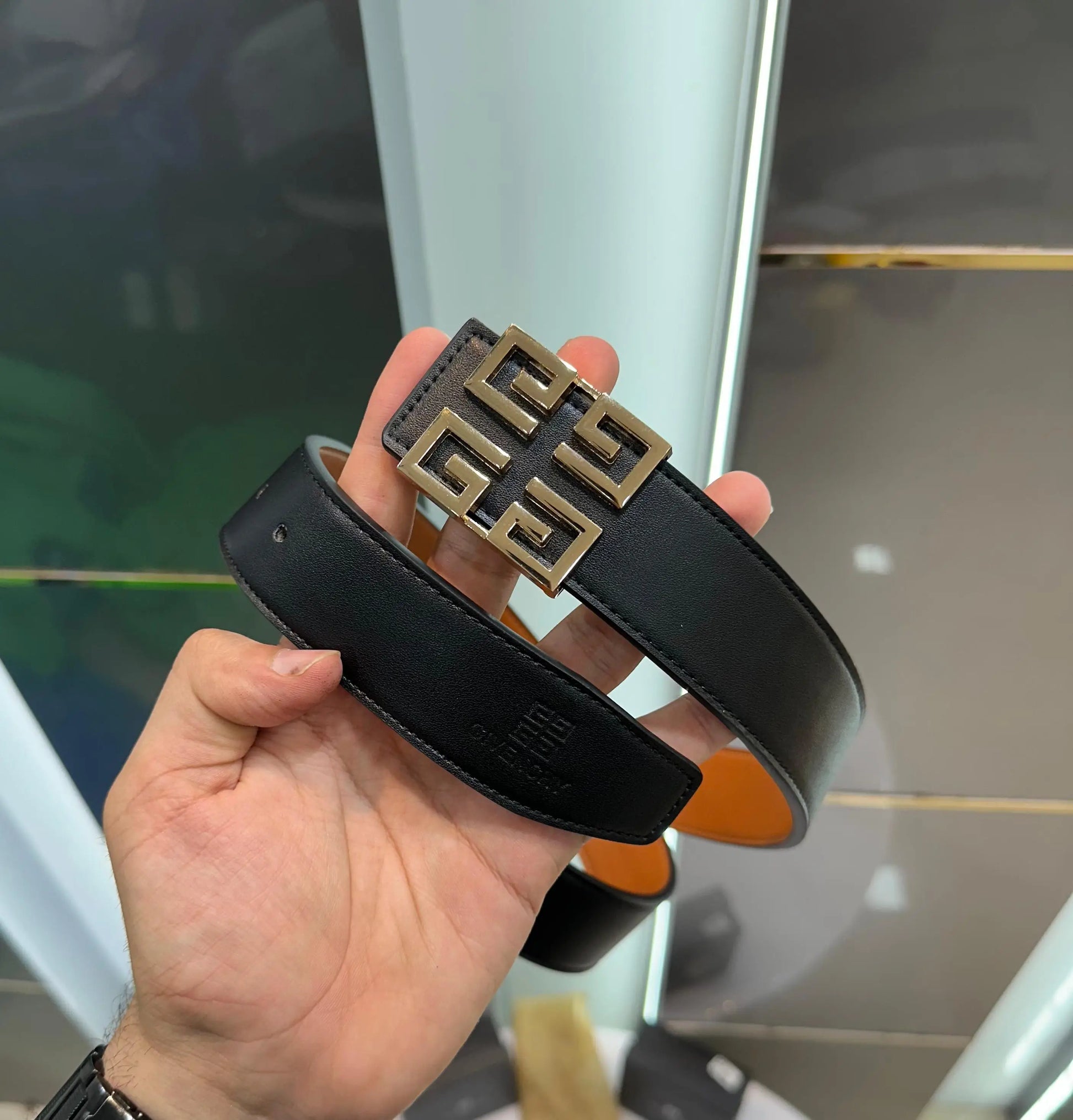Givench y Gold Black Premium Imported Belt