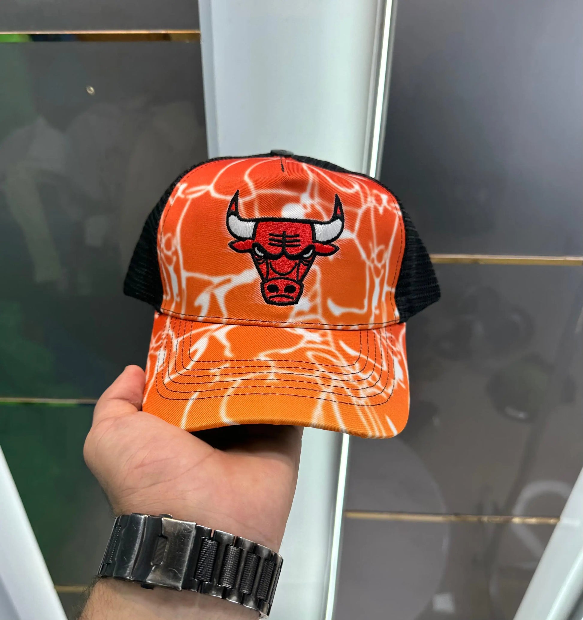 NBA Black Orange (ChicagoBulls) 001 Premium Imported Cap