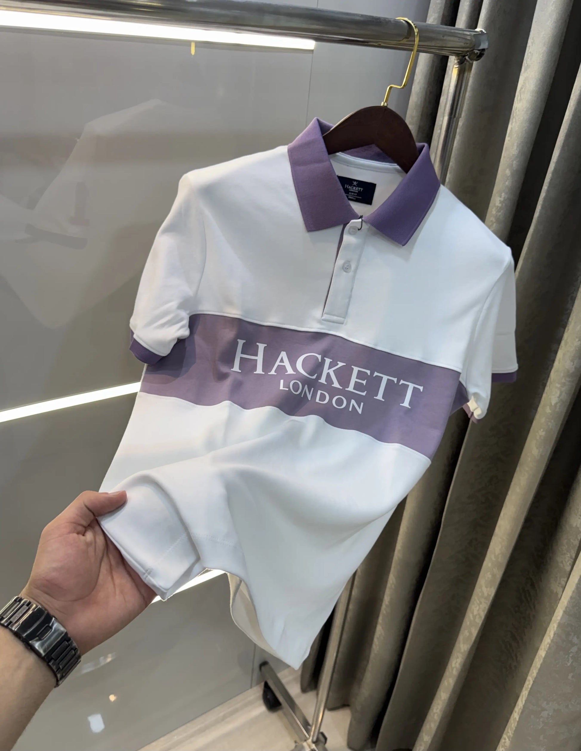 Hacket White Logo Work Premium Polo T-Shirt