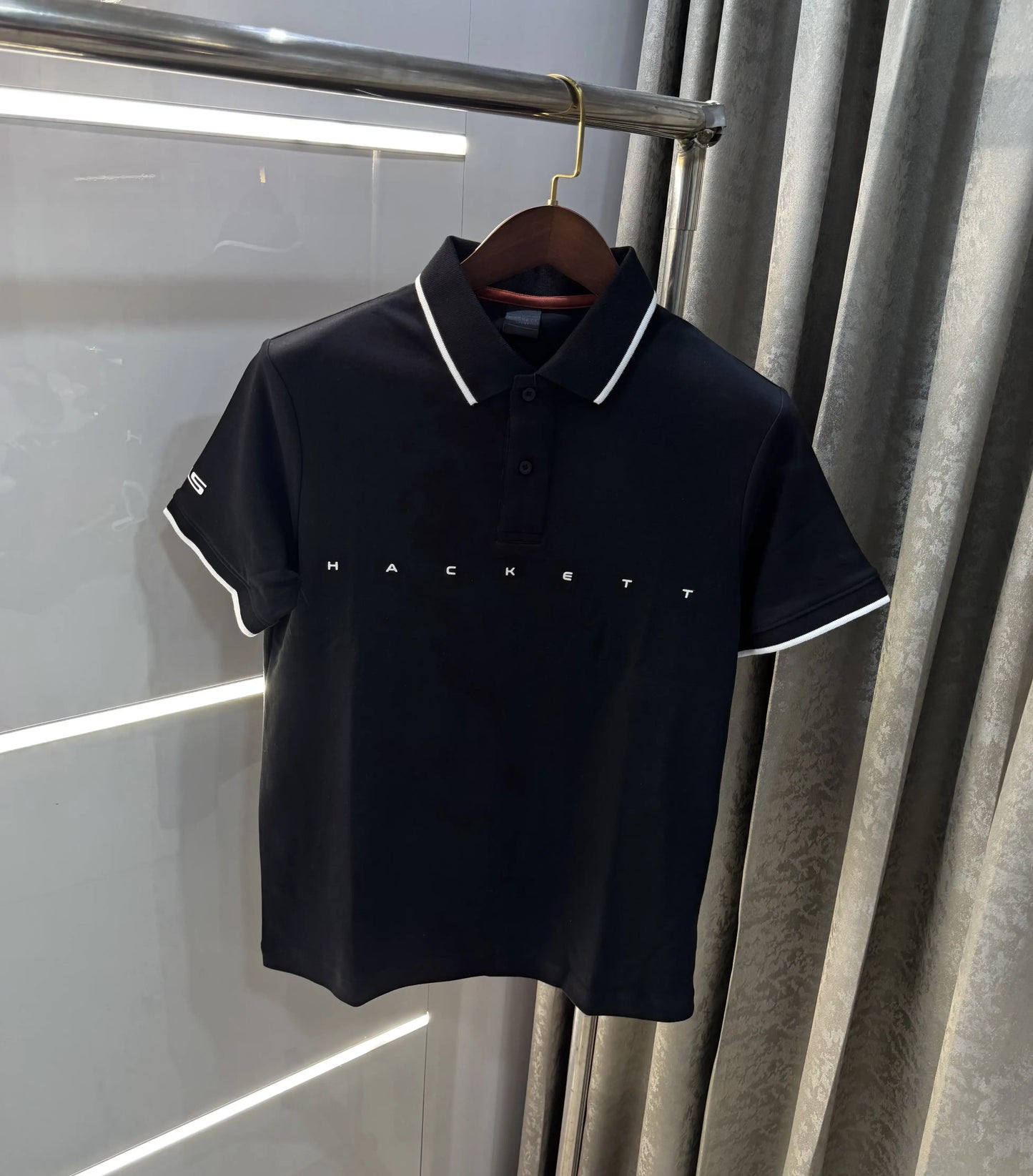 Hacket Black Logo Work Premium Polo T-Shirt
