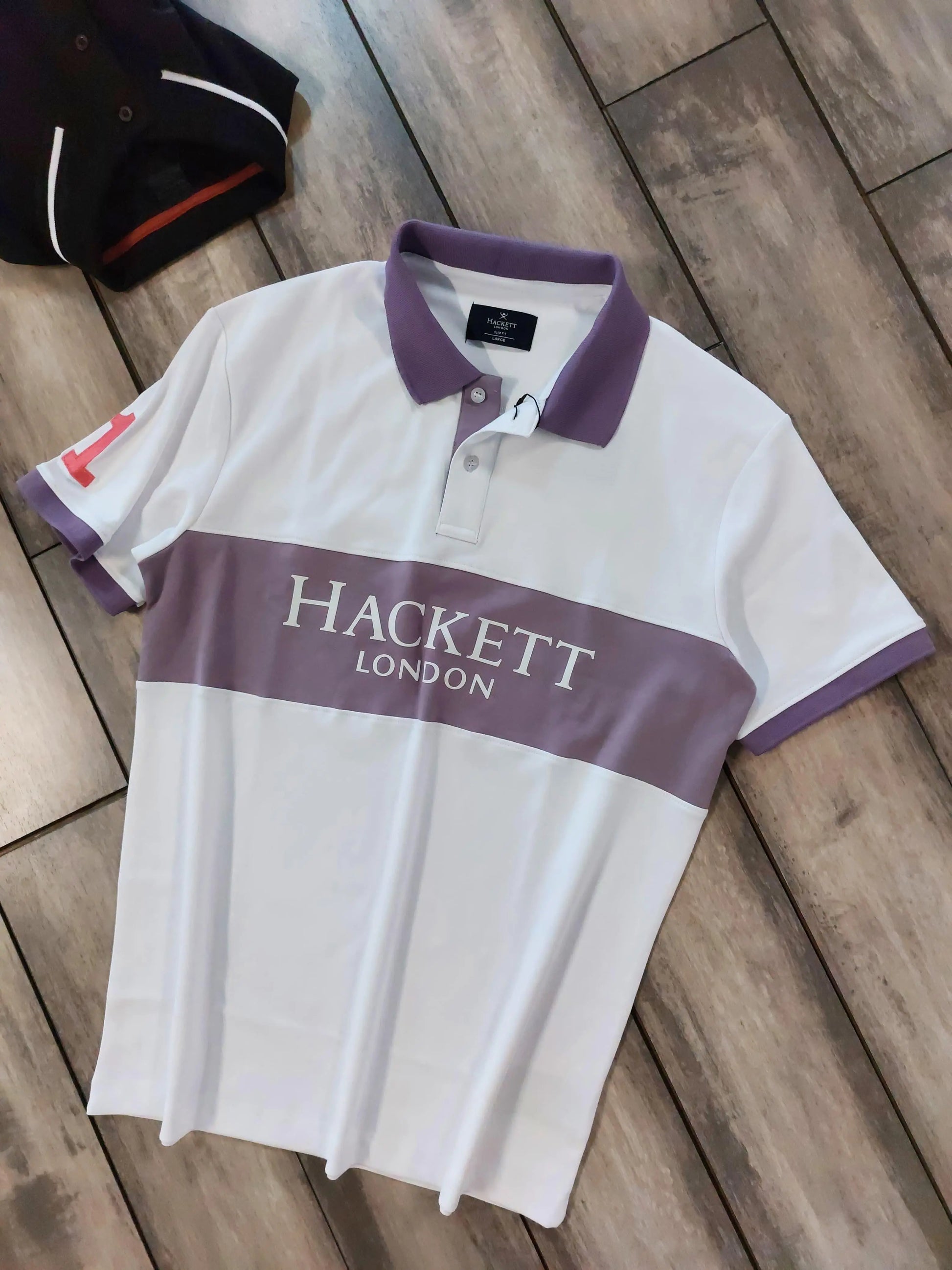 Hacket White Logo Work Premium Polo T-Shirt