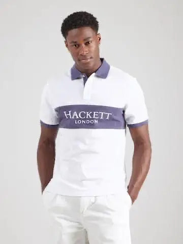 Hacket White Logo Work Premium Polo T-Shirt