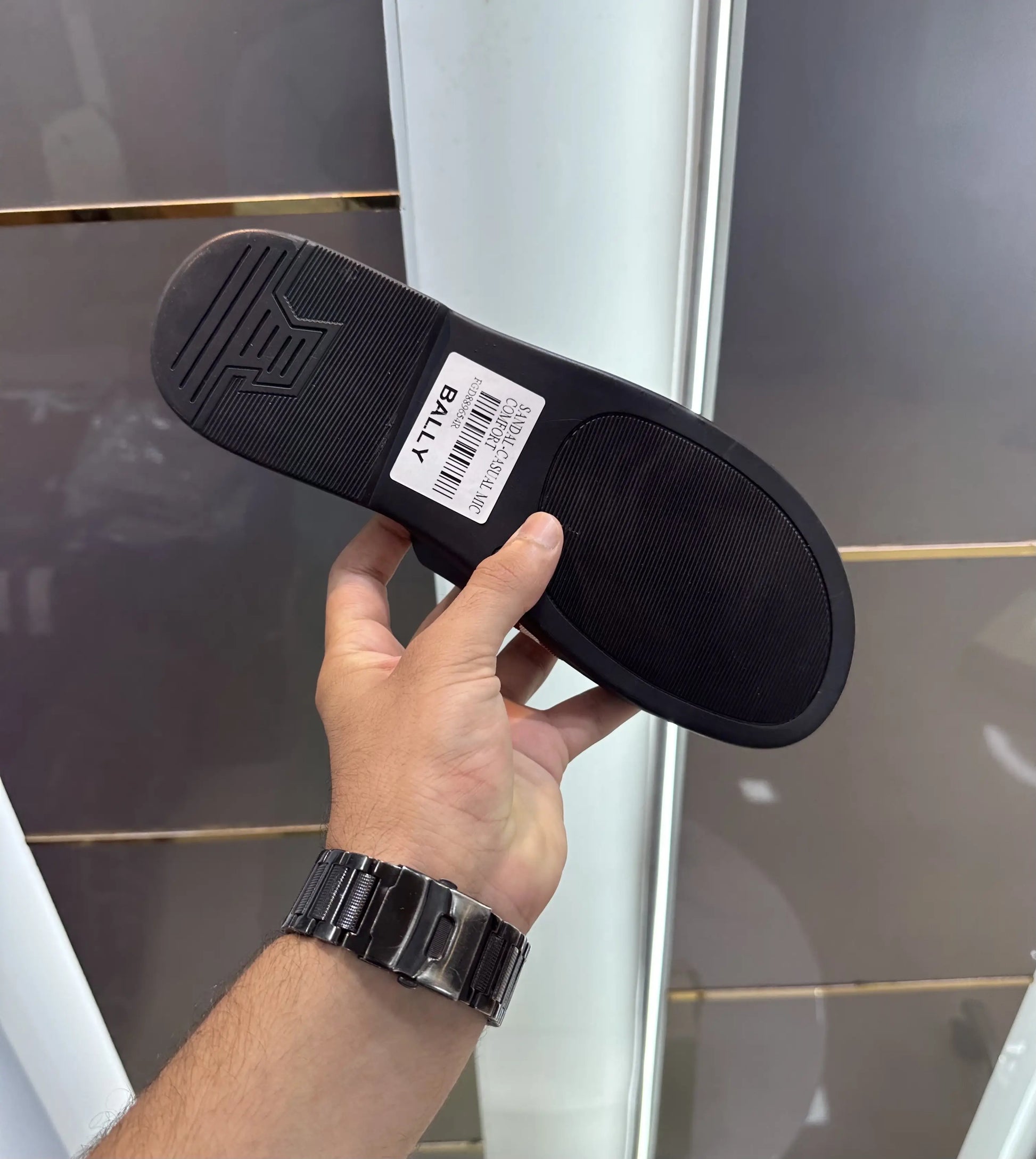 Bally Premium Black Slide For Men
