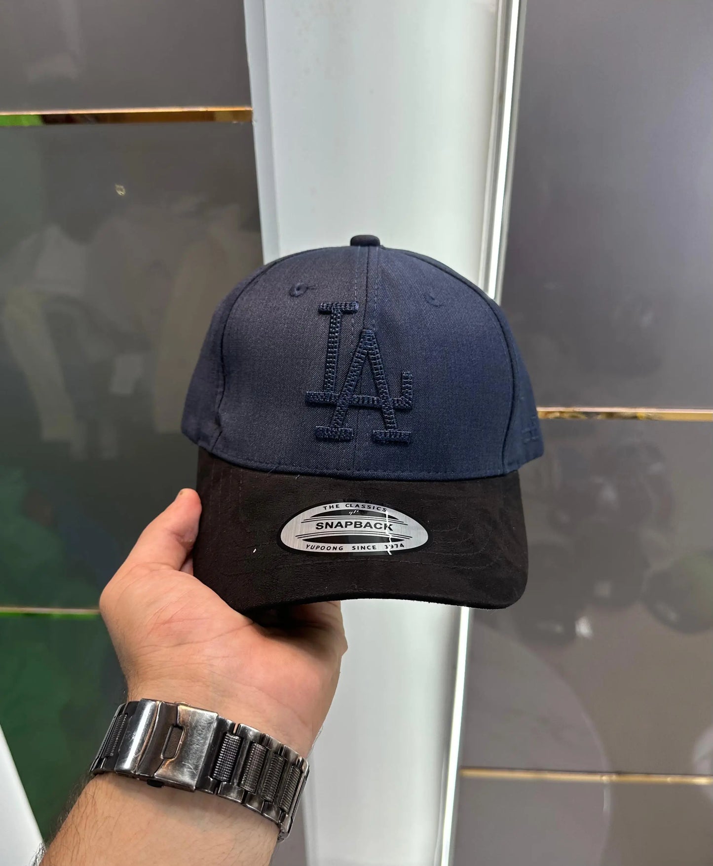 LA Blue Black 003 Premium Imported Cap