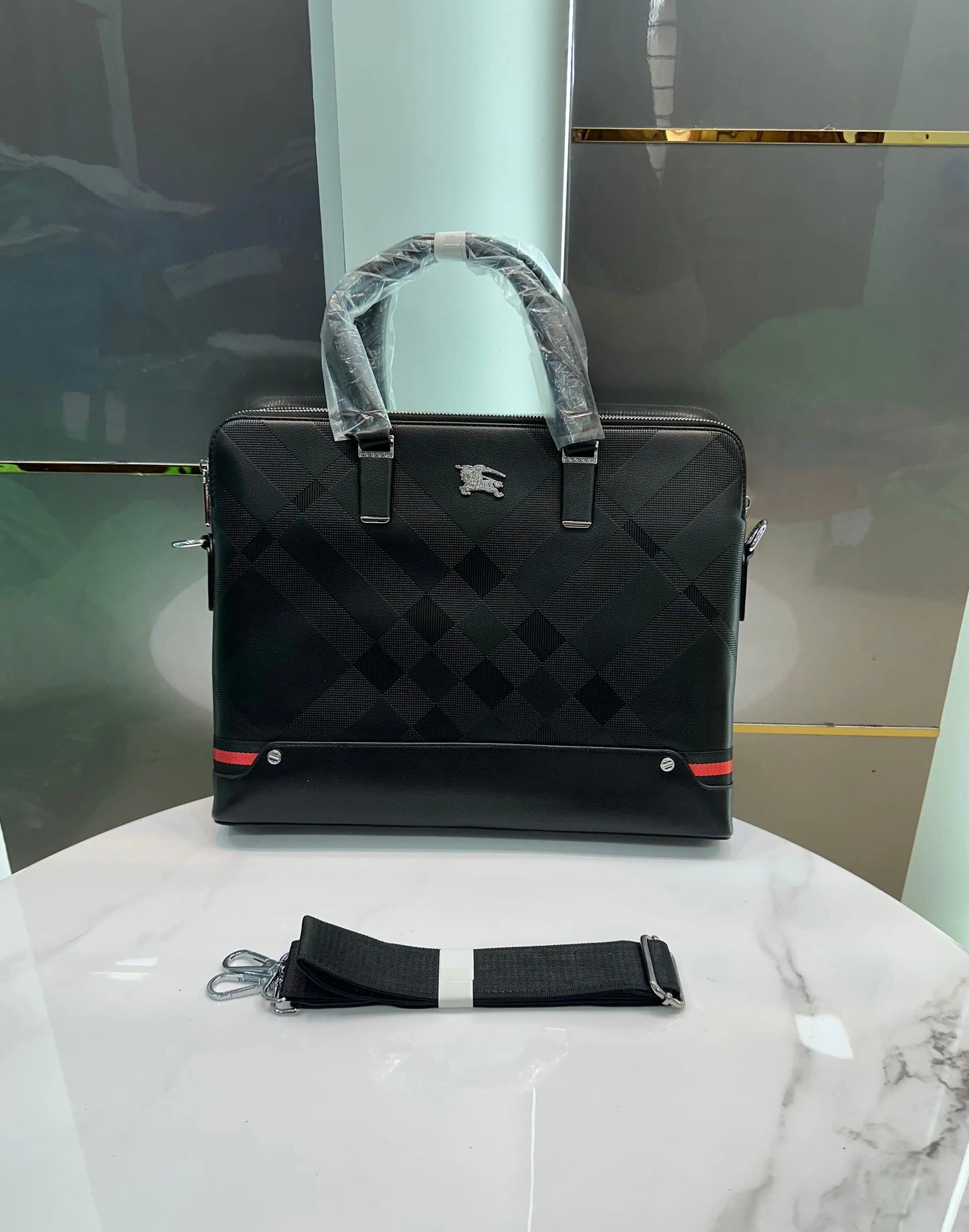 Burberry Black  Luxury Premium Imported Laptop Bag