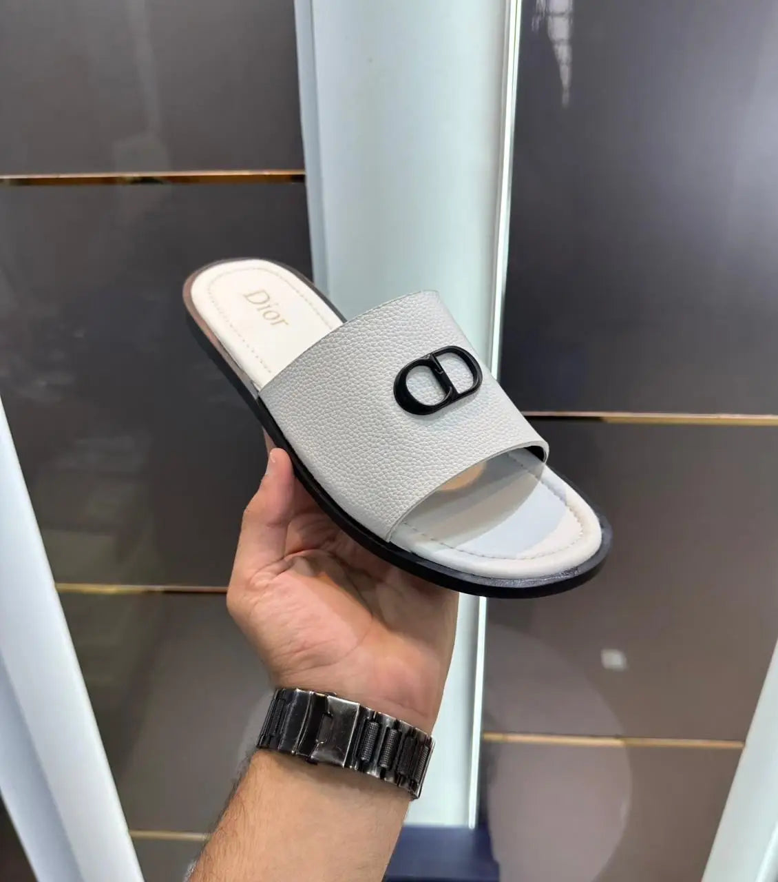 Dior_CD White Premium Slide
