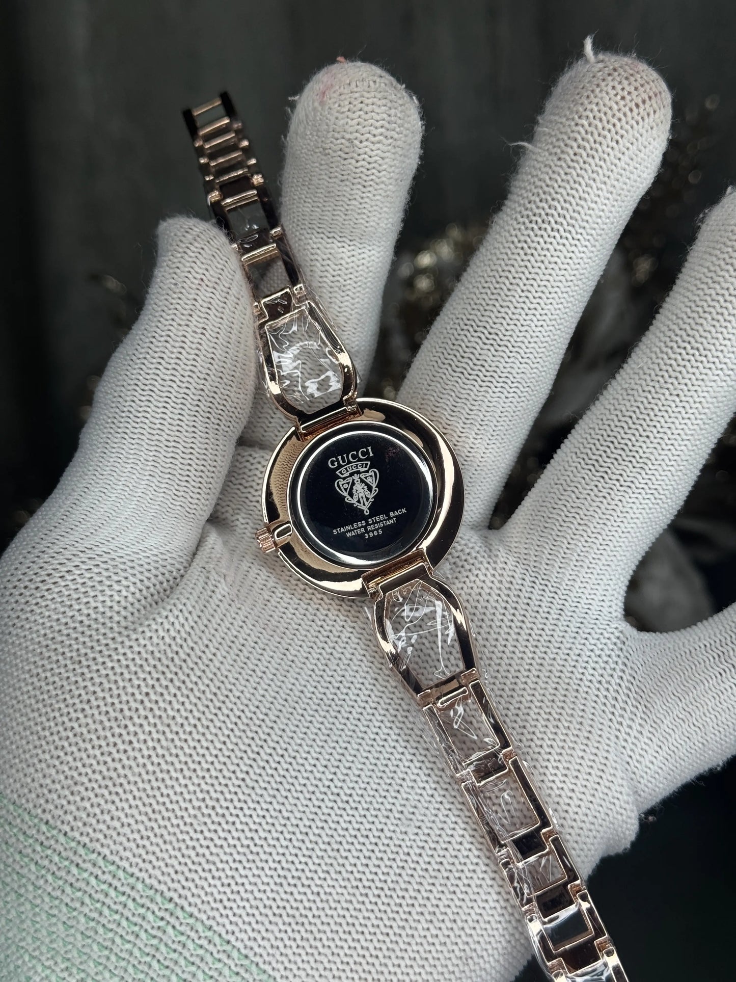 Gucci Rose Gold Green Premium Watch