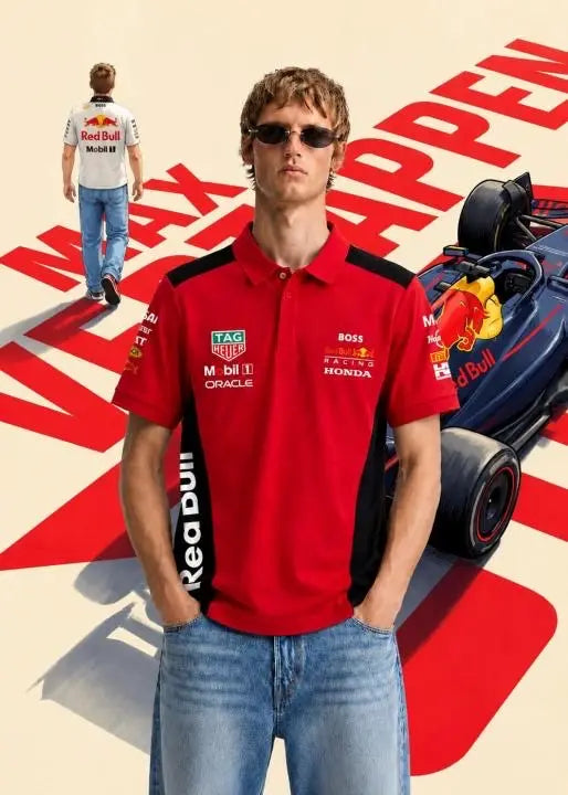 R!ED BULL EDITION BOSS IMPORTED STORE ARTICLE POLO T-SHIRT