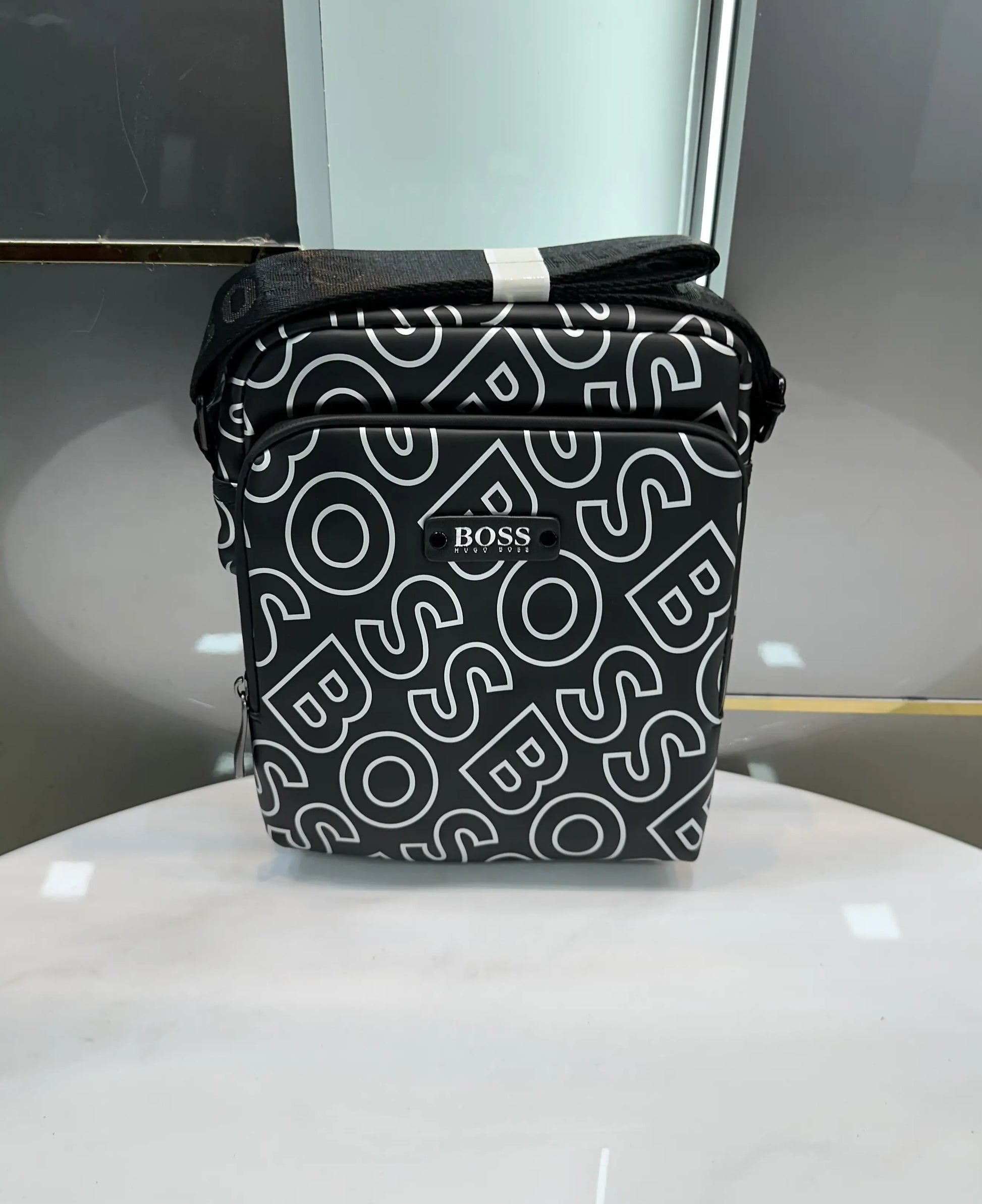 Hugo Bos s Black White Premium Cross Bag