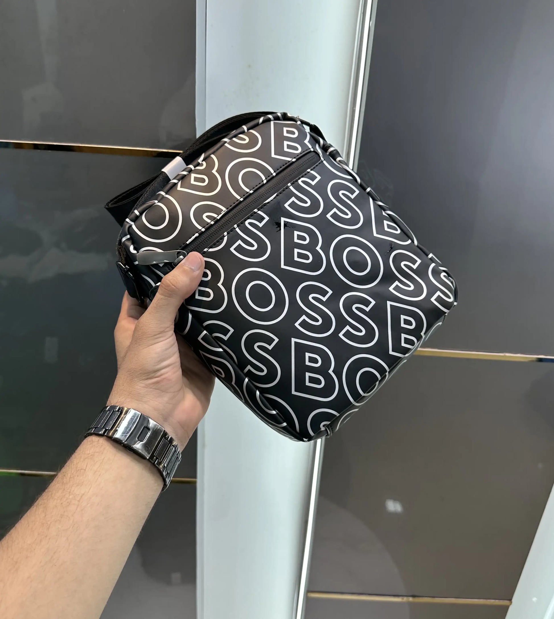 Hugo Bos s Black White Premium Cross Bag