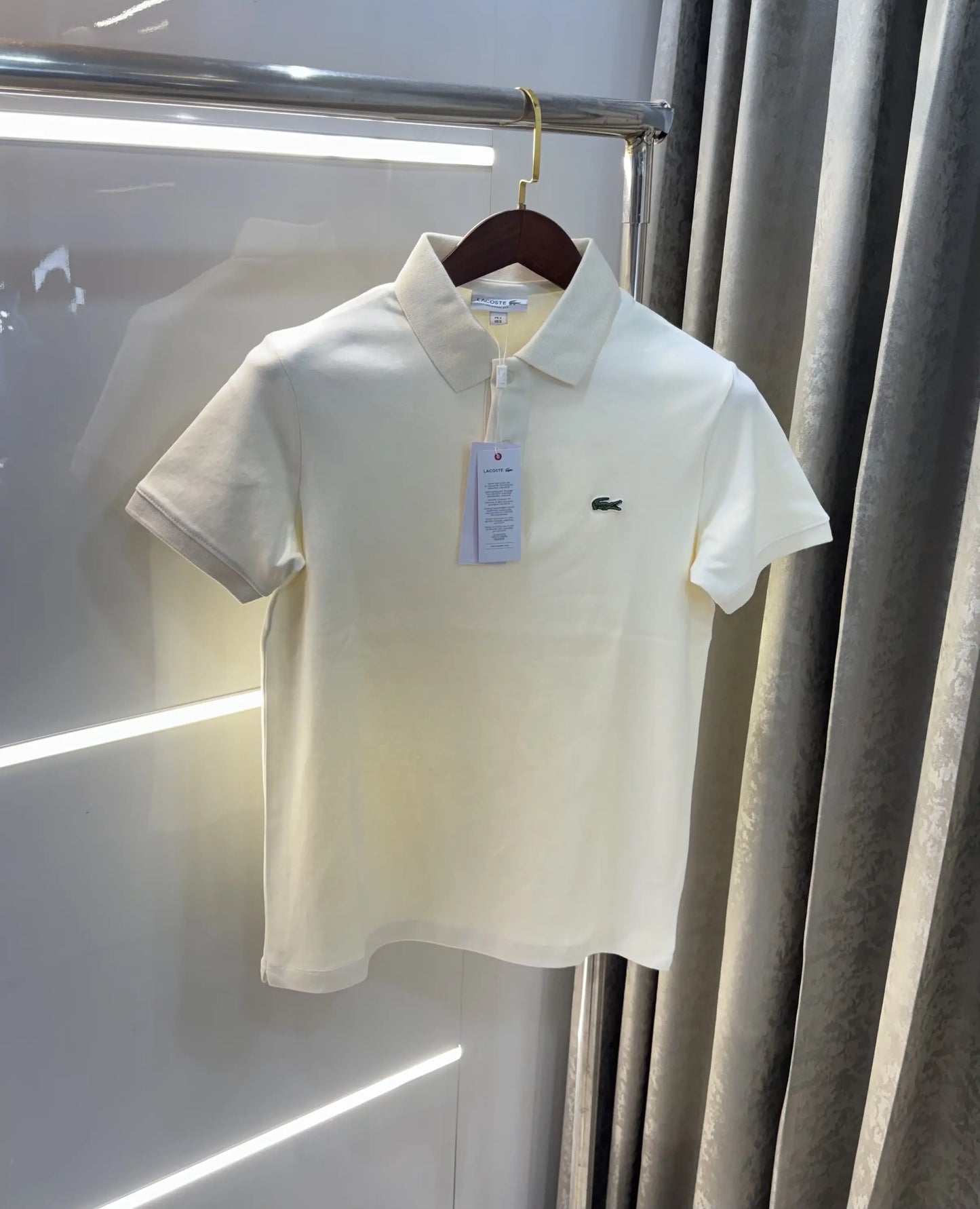Lacost e Cream Logo Work Premium Polo T-Shirt