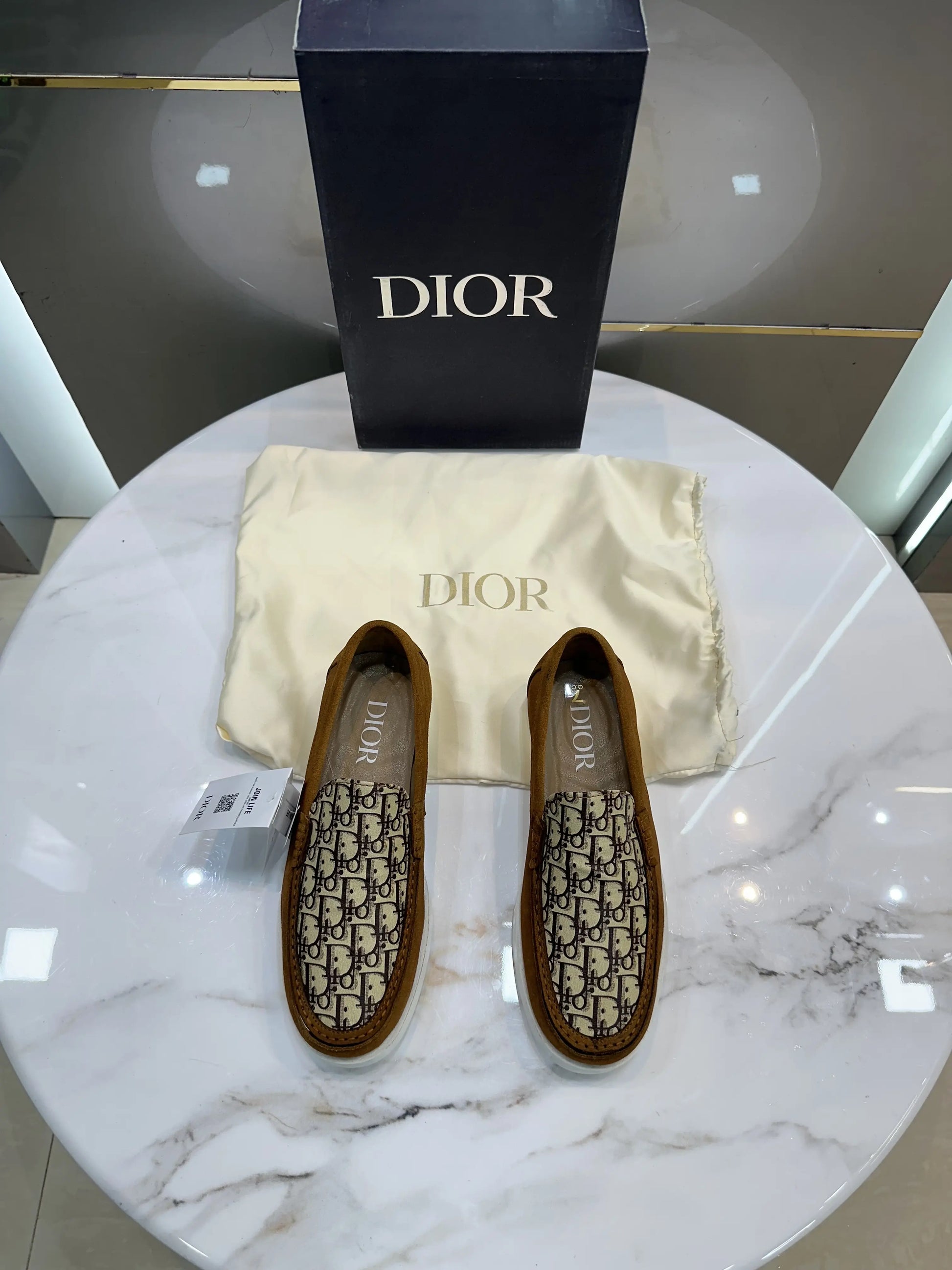 Dior_Monogram Tan Suede Leather Formal Loafer