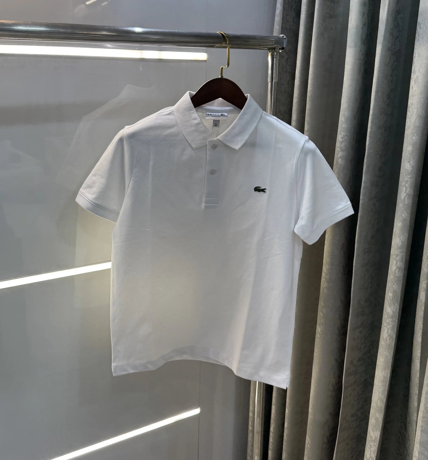 Lacost e White Logo Work Premium Polo T-Shirt