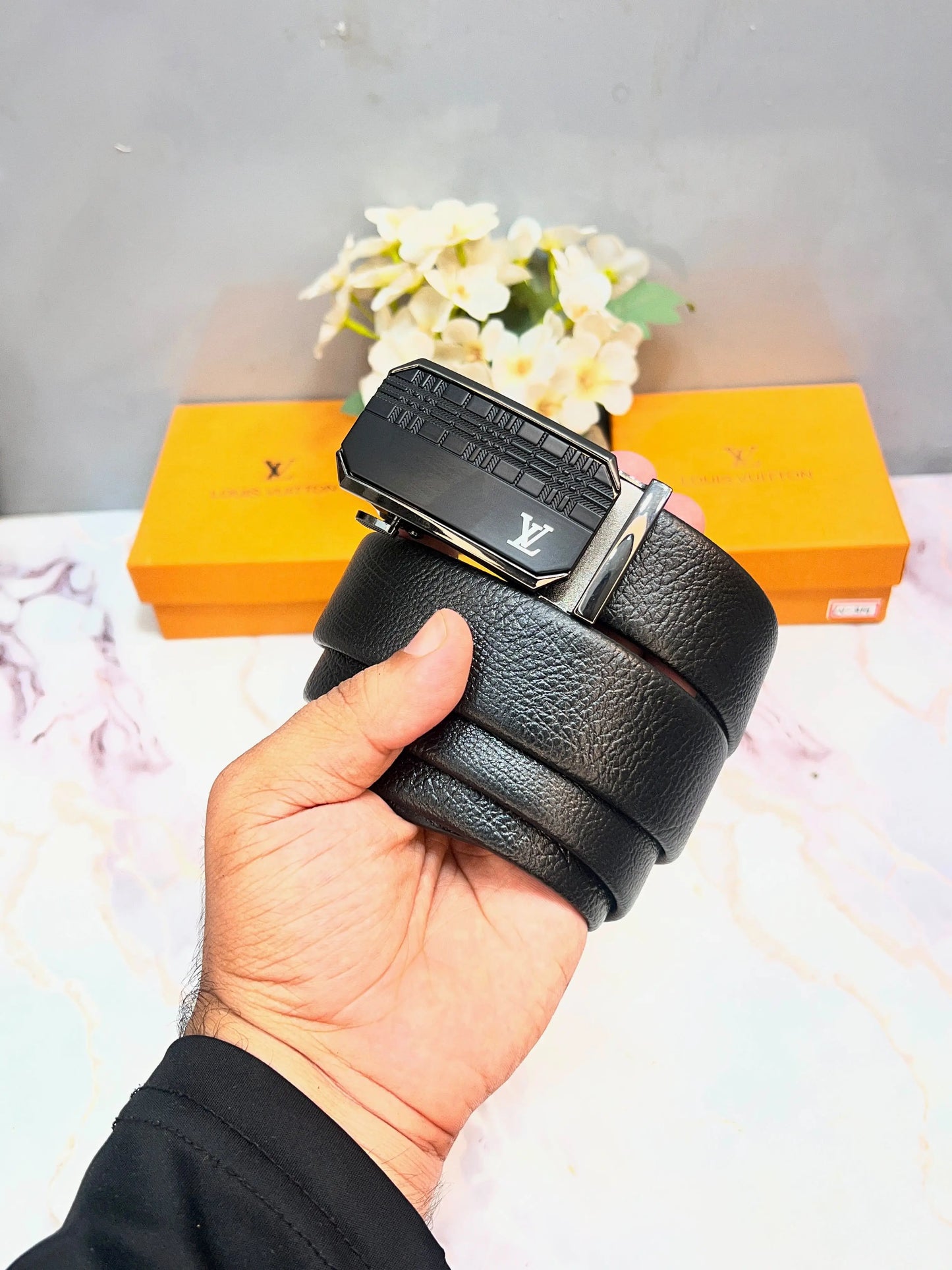 LV LOUIS VUITTON PREMIUM QUALITY AUTOLOCK BELT WITH OG BOX LV-