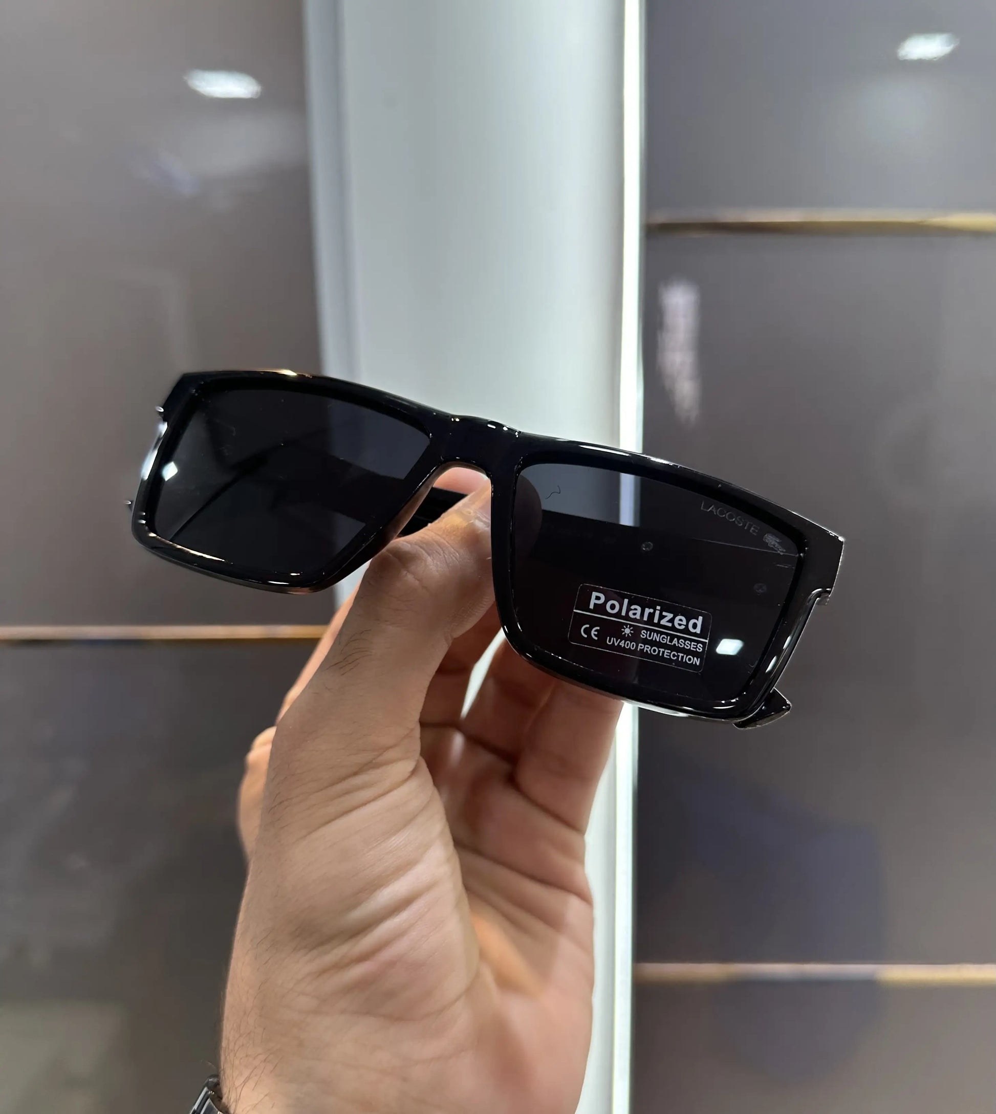 Lacoste All Black Glossy Premium Shades 328