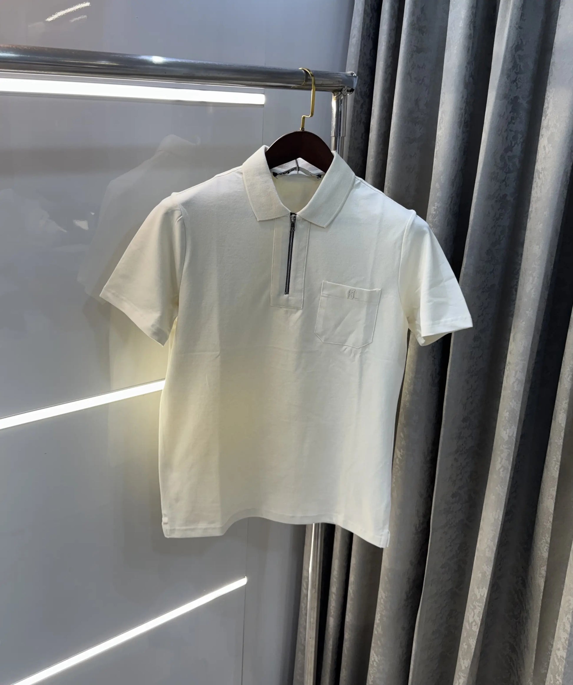 Karl Lagerfled Cream Imported Polo T-Shirt