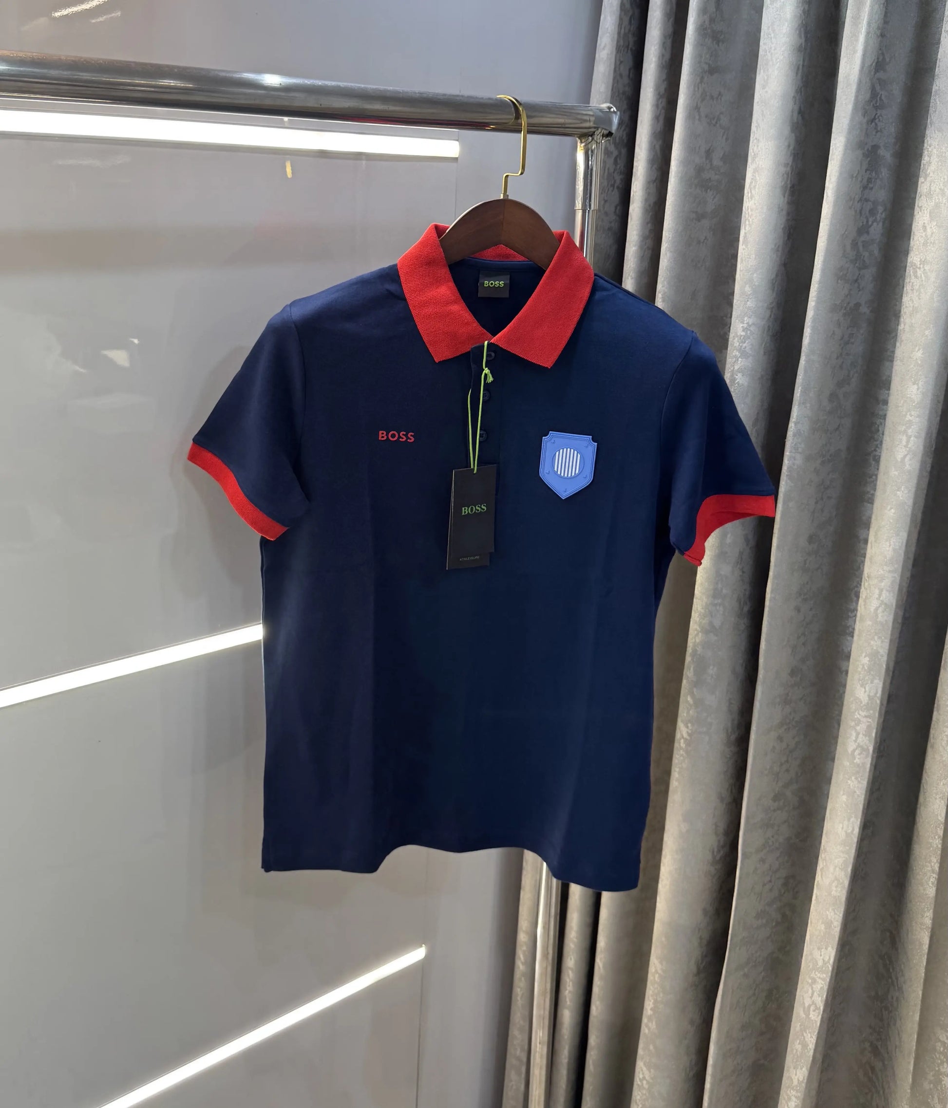 Hugo Boss Blue Logo Work Premium Polo T-shirt