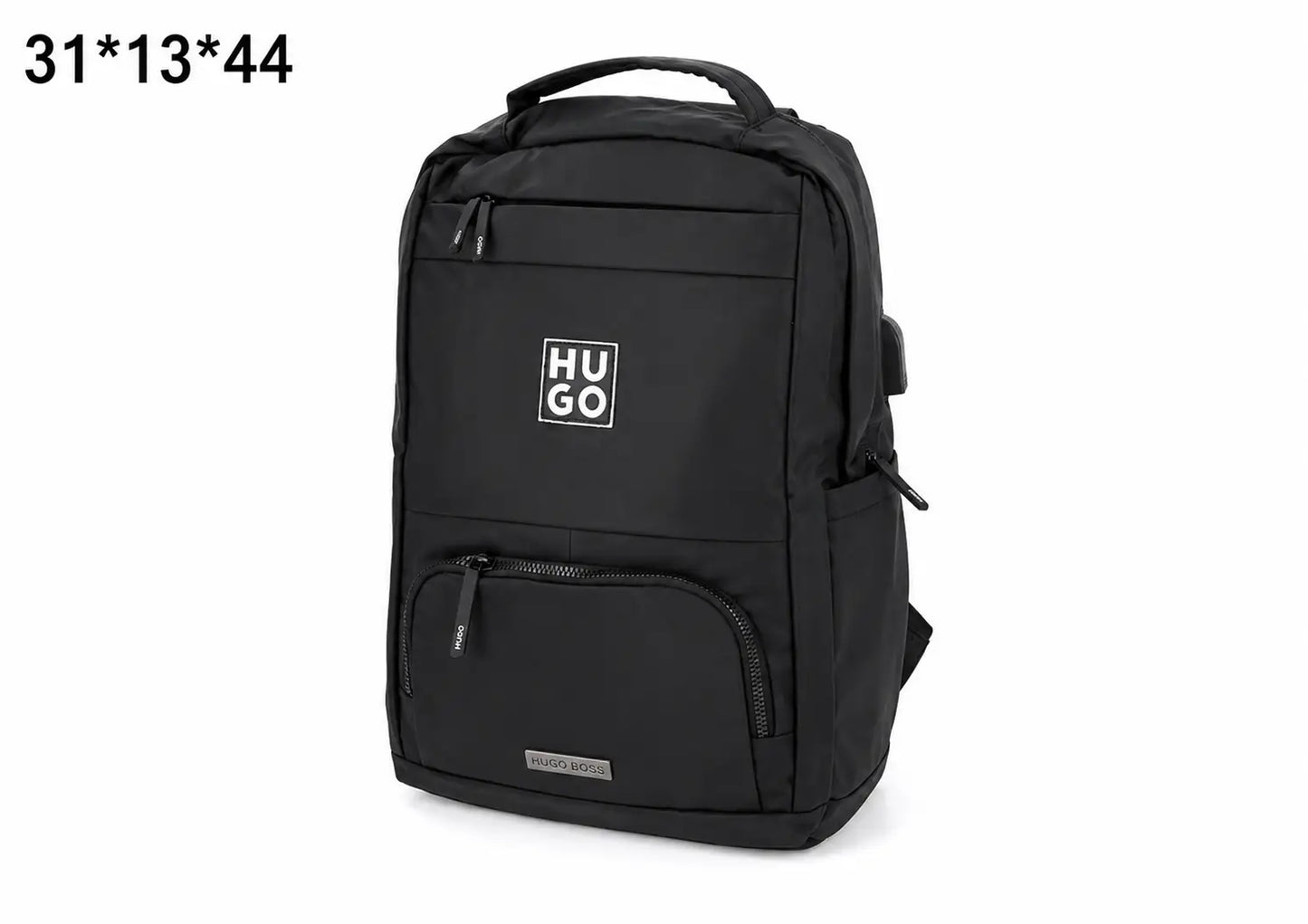 Hugo Bos s S83 Black White Luxury Imported BackPack With Usb Port