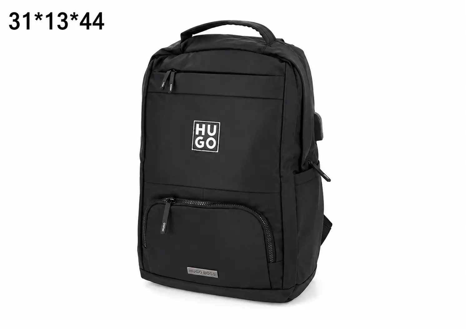 Hugo Bos s S83 Black White Luxury Imported BackPack With Usb Port