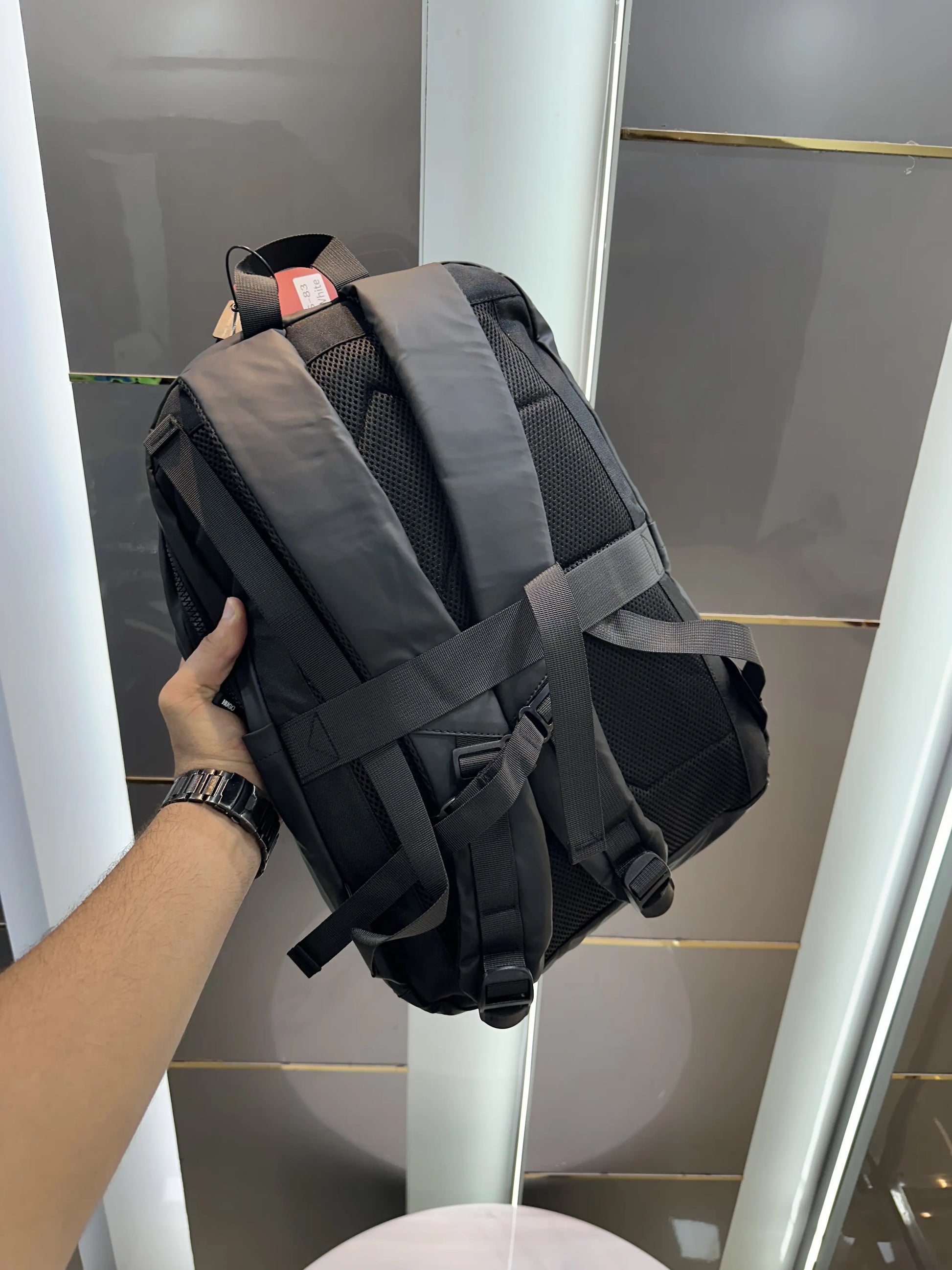 Hugo Bos s S83 Black White Luxury Imported BackPack With Usb Port