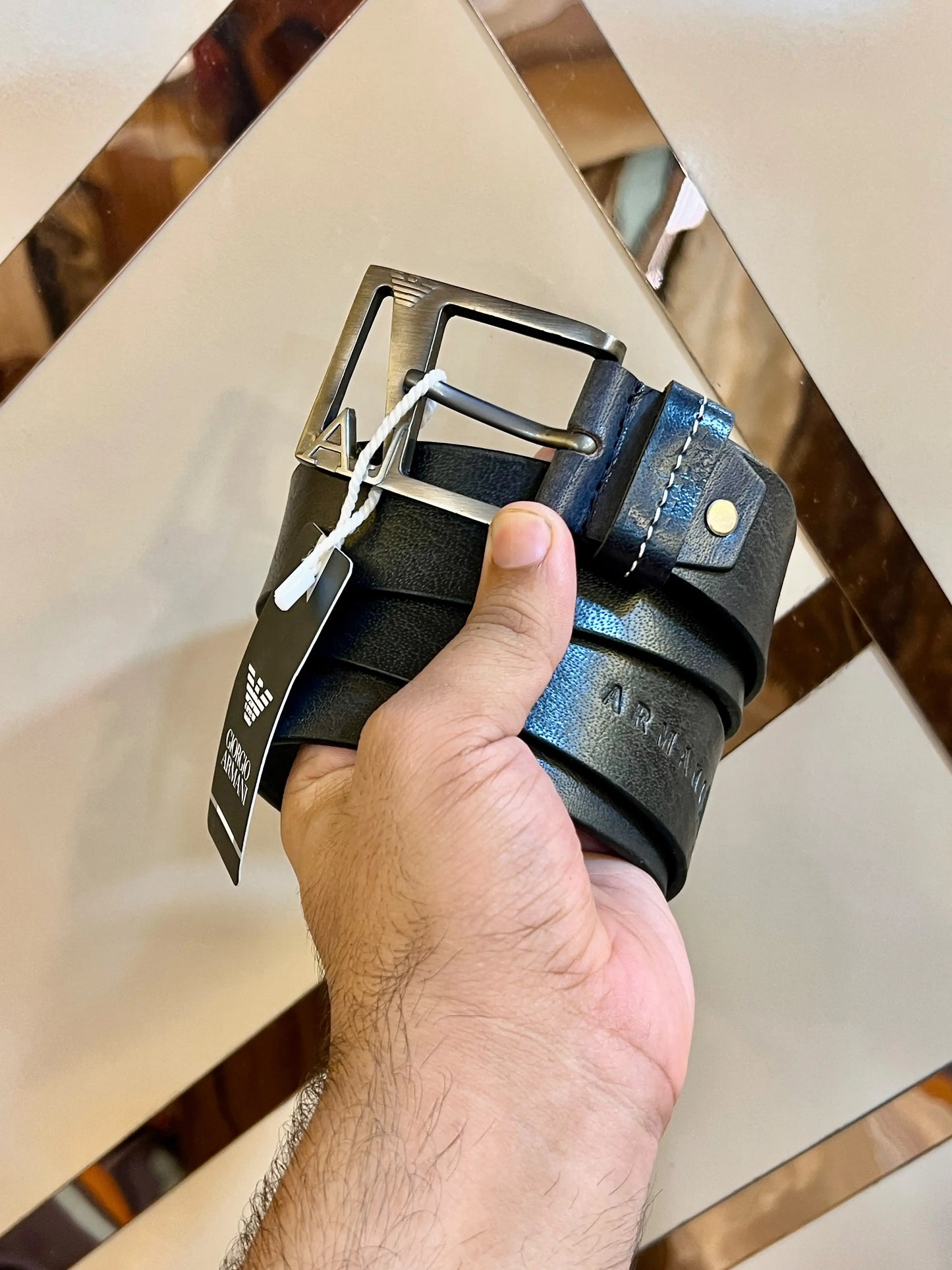 AX ARMANI EXCHANGE PREMIUM QUALITY IMP LEATHER BELTS WITH OG BOX