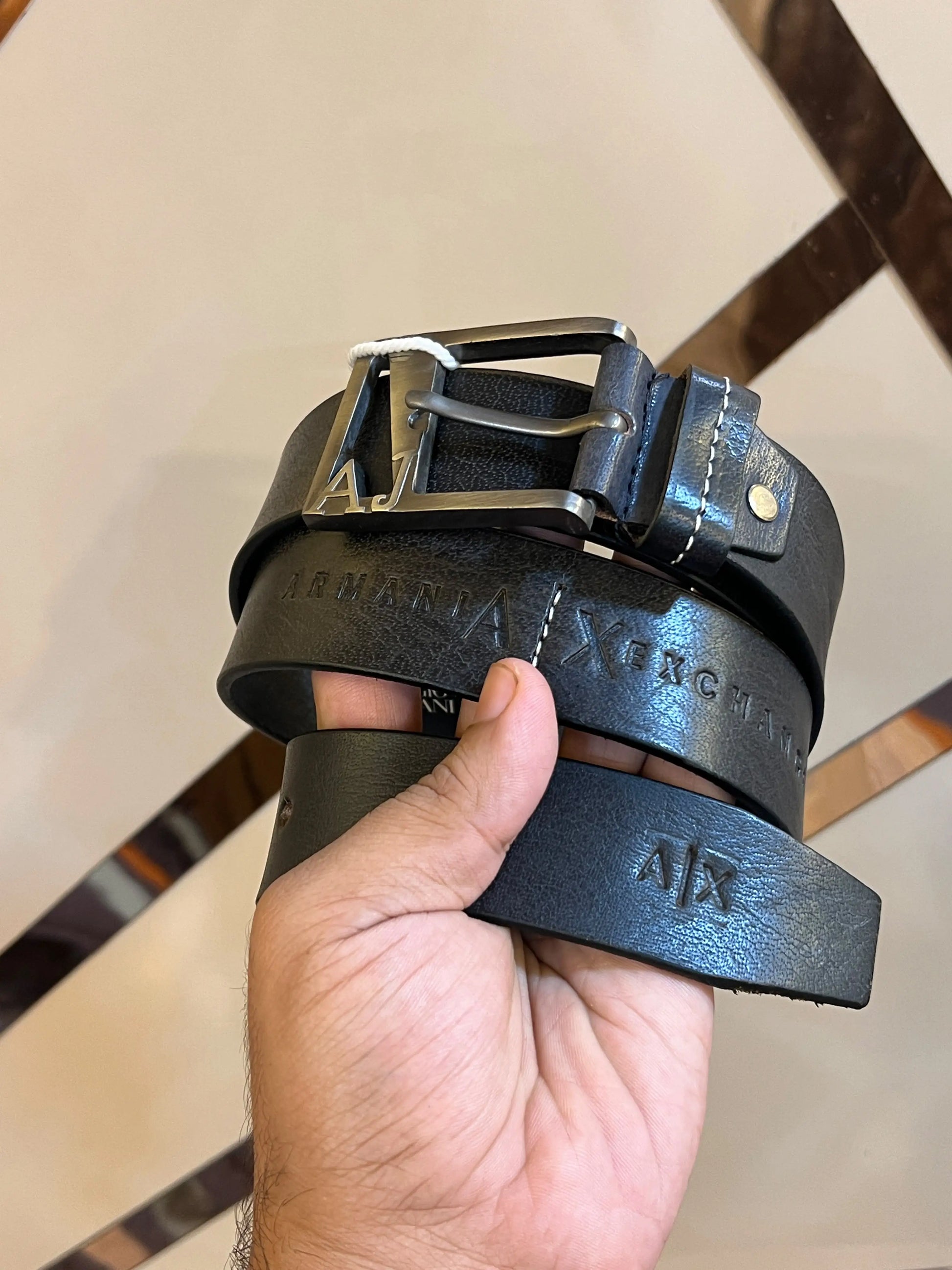 AX ARMANI EXCHANGE PREMIUM QUALITY IMP LEATHER BELTS WITH OG BOX