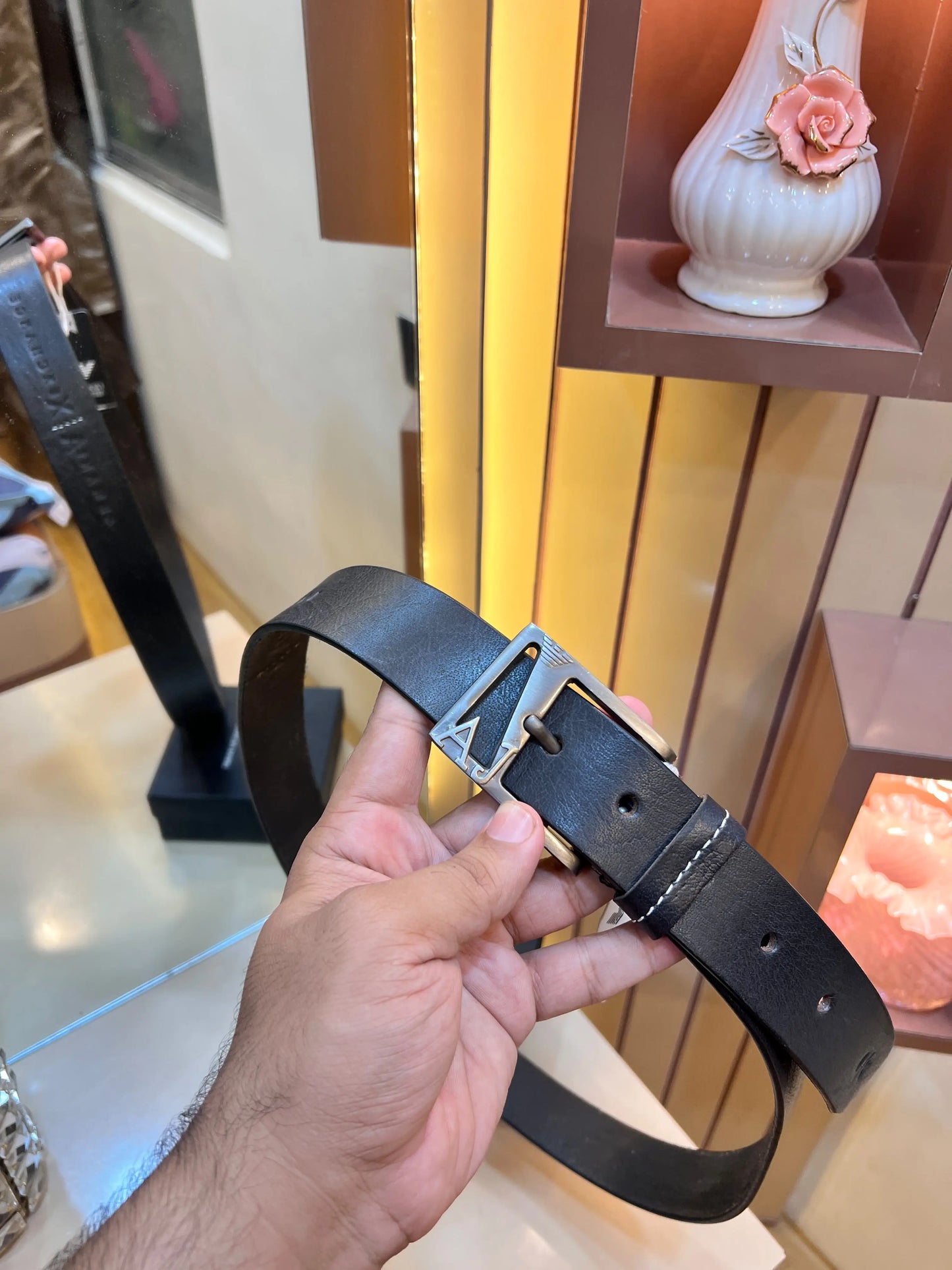 AX ARMANI EXCHANGE PREMIUM QUALITY IMP LEATHER BELTS WITH OG BOX